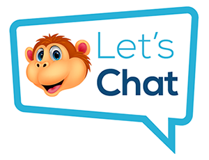 Chat Monkey's live chat on website button