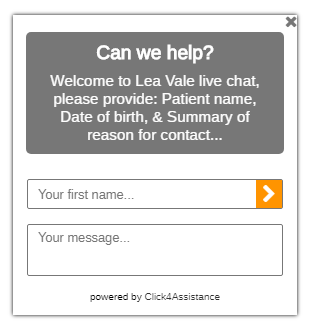 Lea Vale uses web chat software to book patient appointments
