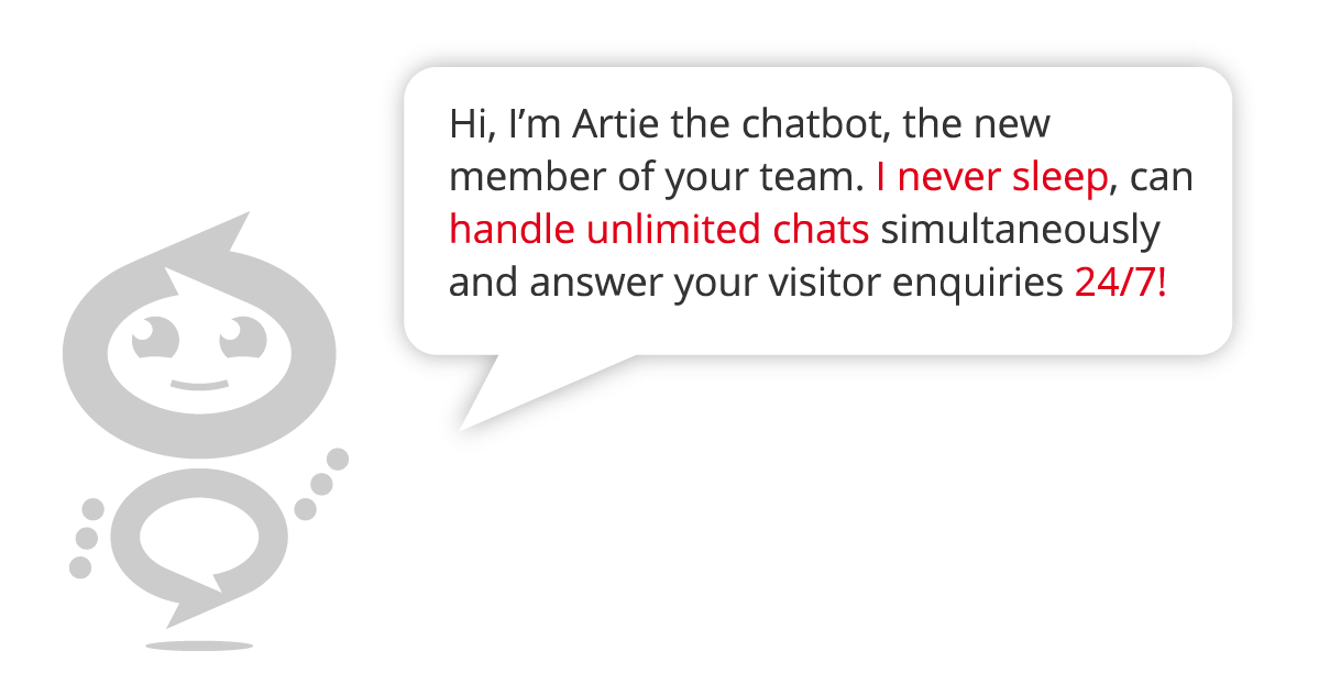 online chat software allows enquiries to be handled by chatbot or agent