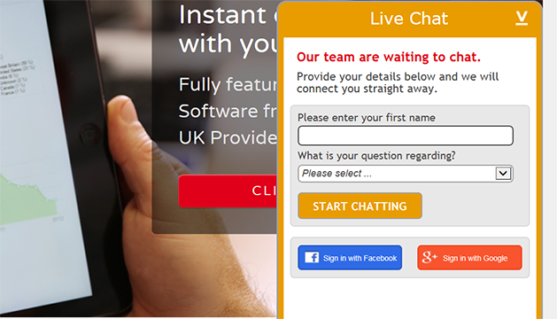 prechat form on live chat for web