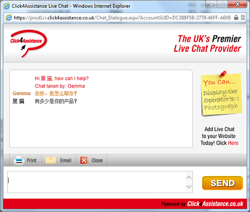 chat box for website supports multilingual visitors