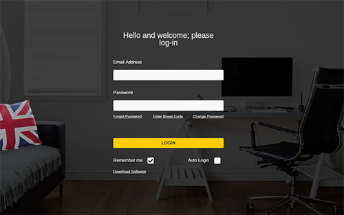 Live chat on website login page