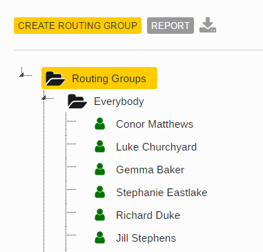 chat box for website - create routing groups