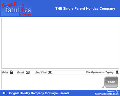 Small Families Holidays customised their live chat for website windows