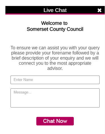 Somerset County Council uses the best live chat solution to speak with residents online