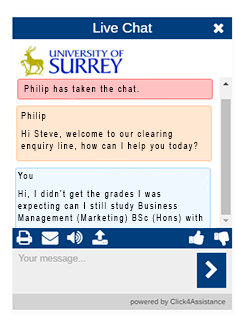 University of Surrey use the best live chat solution in the UK for Clearing. 