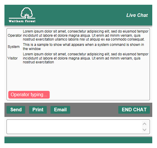 Waltham Forest use online chat software to support residents using their services via their website