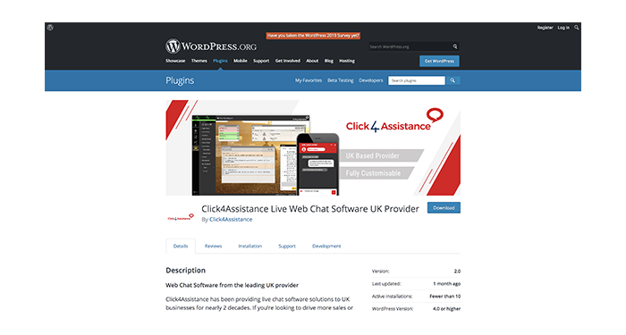 Click4Assistance Wordpress Extension