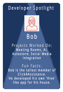 chat box for website developer spotlight - Bob