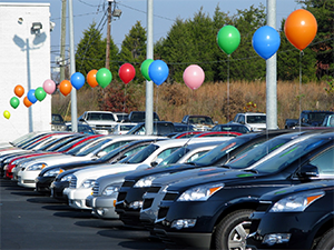 Car dealership using a business chat service